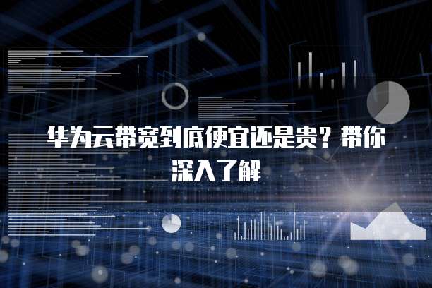 华为云带宽到底便宜还是贵?带你深入了解