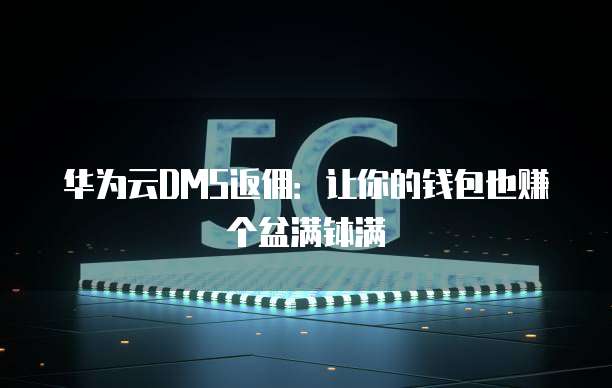 华为云DMS返佣:让你的钱包也赚个盆满钵满