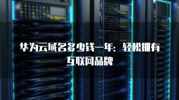 华为云域名多少钱一年:轻松拥有互联网品牌