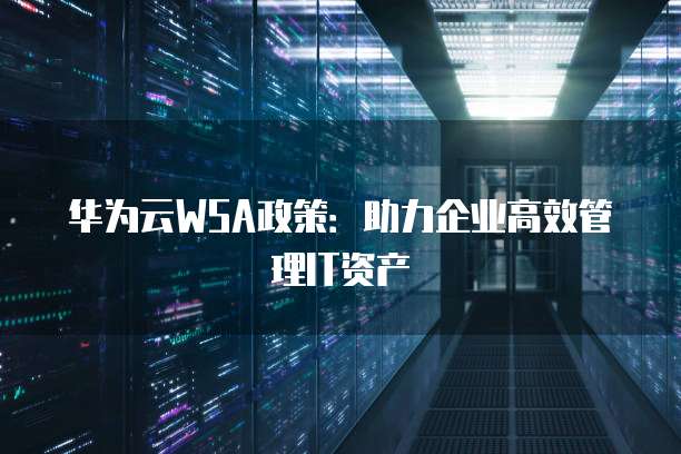 华为云WSA政策:助力企业高效管理IT资产