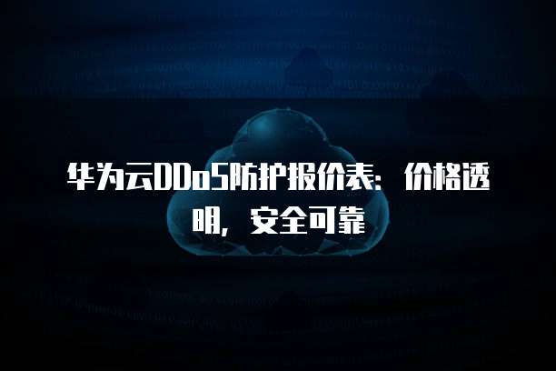华为云DDoS防护报价表：价格透明，安全可靠