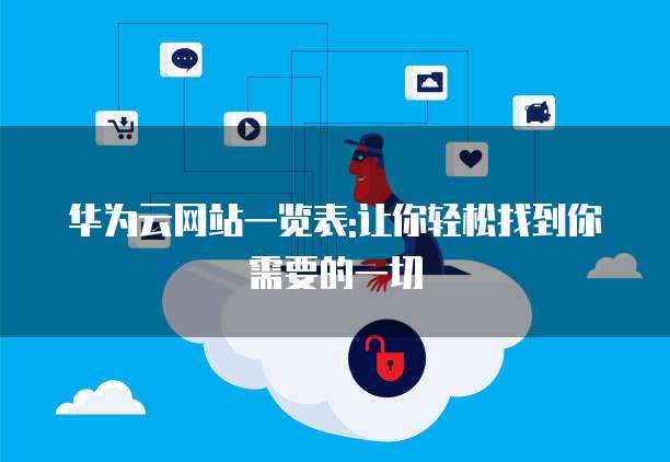华为云网站一览表:让你轻松找到你需要的一切