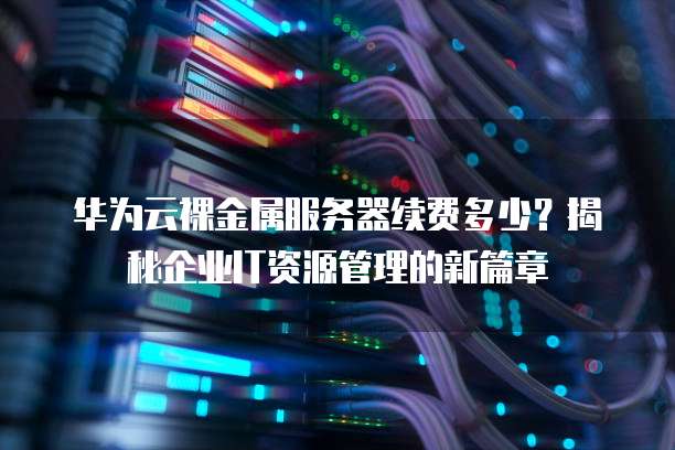 华为云裸金属服务器续费多少?揭秘企业IT资源管理的新篇章