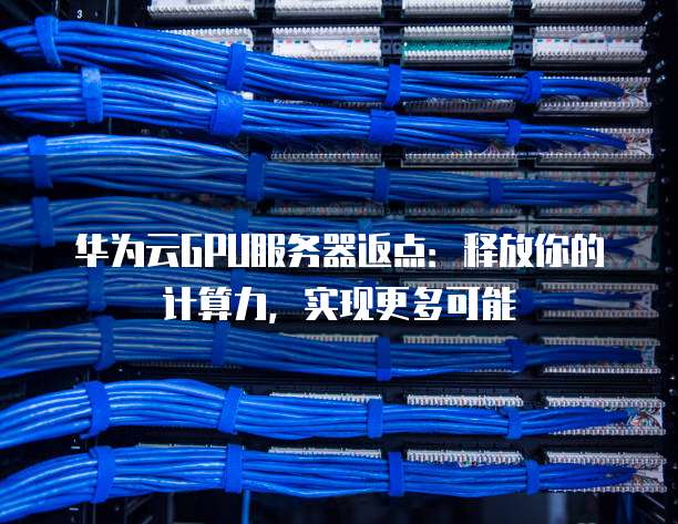 华为云GPU服务器返点:释放你的计算力,实现更多可能
