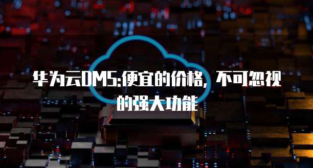 华为云DMS:便宜的价格, 不可忽视的强大功能