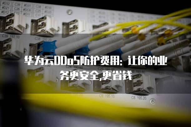 华为云DDoS防护费用: 让你的业务更安全,更省钱