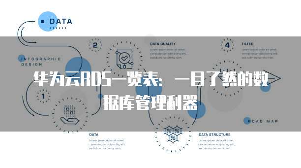 华为云RDS一览表:一目了然的数据库管理利器