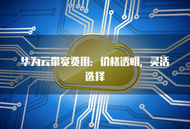 华为云带宽费用:价格透明,灵活选择
