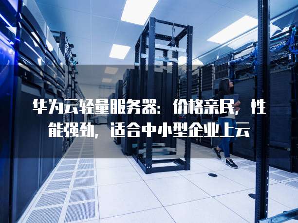 华为云轻量服务器:价格亲民,性能强劲,适合中小型企业上云