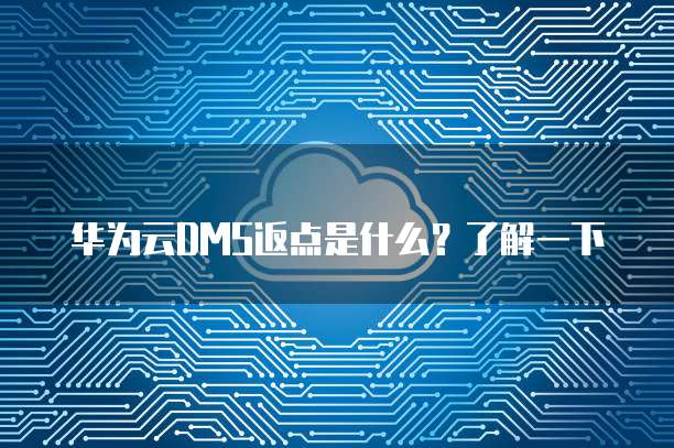 华为云DMS返点是什么?了解一下