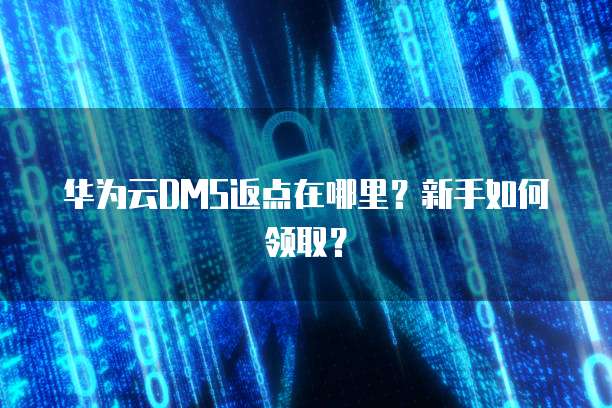 华为云DMS返点在哪里？新手如何领取？