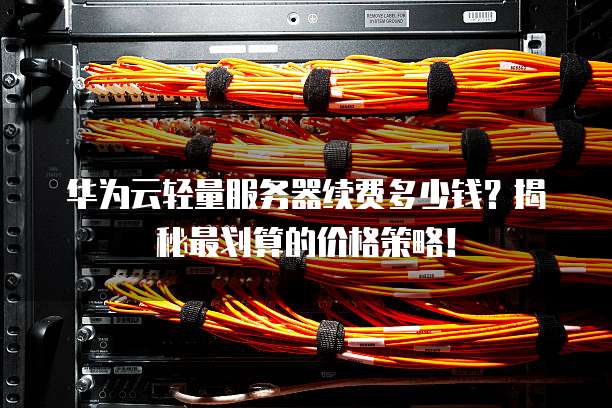 华为云轻量服务器续费多少钱?揭秘最划算的价格策略!