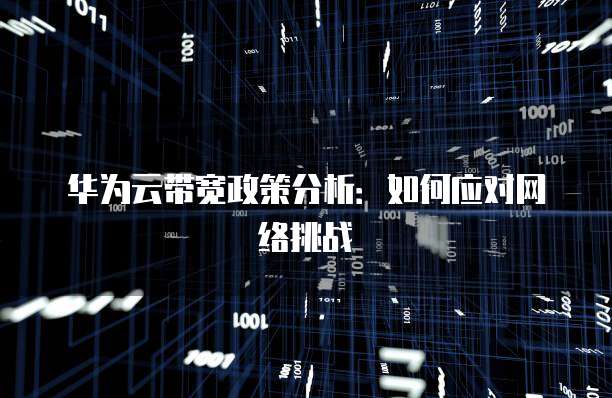 华为云带宽政策分析：如何应对网络挑战