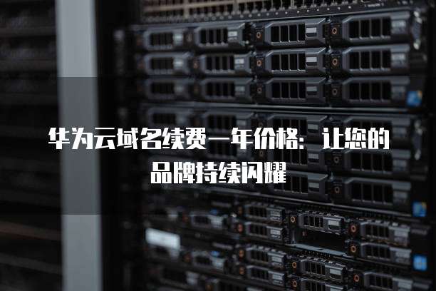 华为云域名续费一年价格:让您的品牌持续闪耀