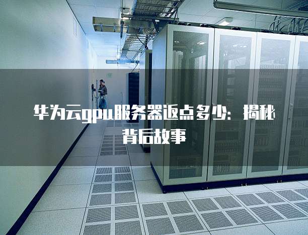 华为云gpu服务器返点多少:揭秘背后故事