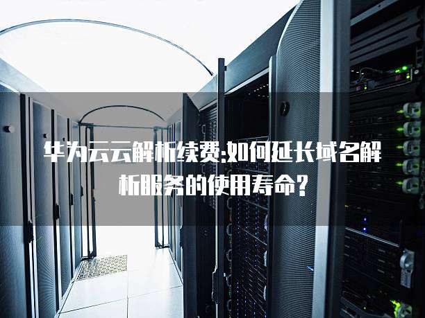 华为云云解析续费:如何延长域名解析服务的使用寿命?