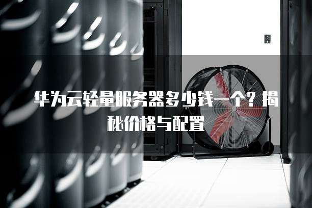 华为云轻量服务器多少钱一个?揭秘价格与配置