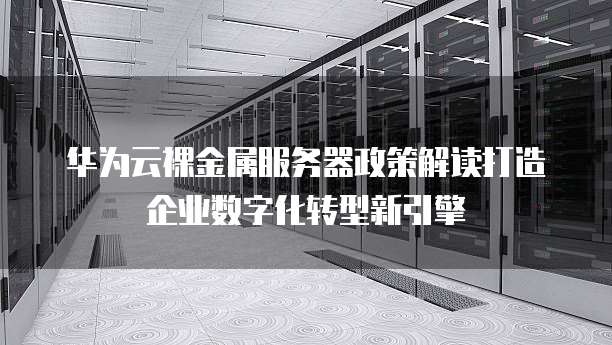 华为云裸金属服务器政策解读打造企业数字化转型新引擎