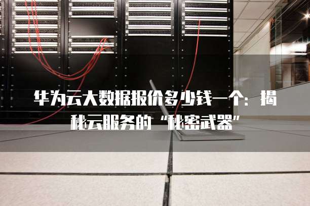 华为云大数据报价多少钱一个：揭秘云服务的&ldquo;秘密武器&rdquo;