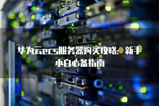 华为云ecs服务器购买攻略:新手小白必备指南