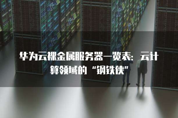 华为云裸金属服务器一览表：云计算领域的&ldquo;钢铁侠&rdquo;