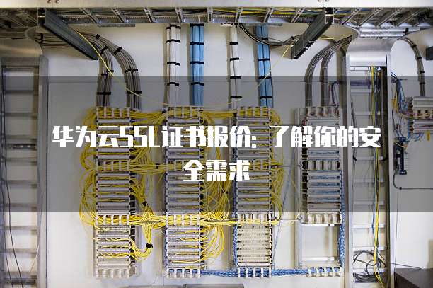 华为云SSL证书报价: 了解你的安全需求