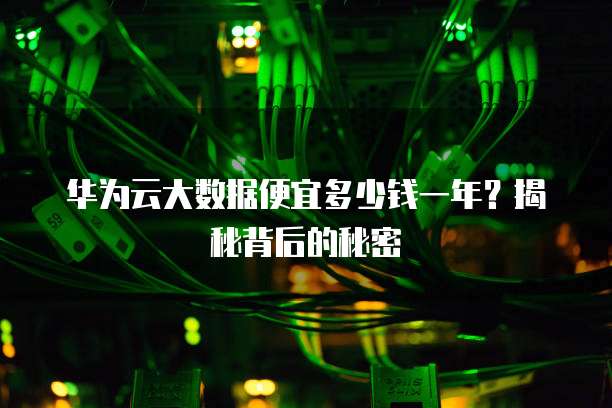 华为云大数据便宜多少钱一年?揭秘背后的秘密