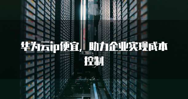 华为云ip便宜,助力企业实现成本控制