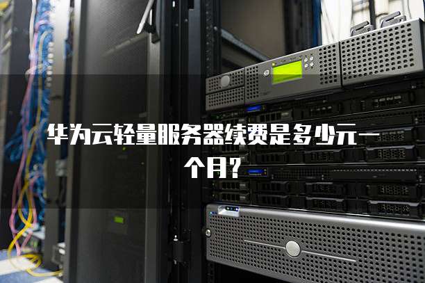 华为云轻量服务器续费是多少元一个月?
