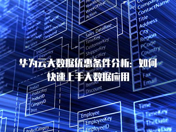 华为云大数据优惠条件分析:如何快速上手大数据应用