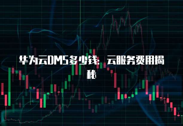 华为云DMS多少钱:云服务费用揭秘