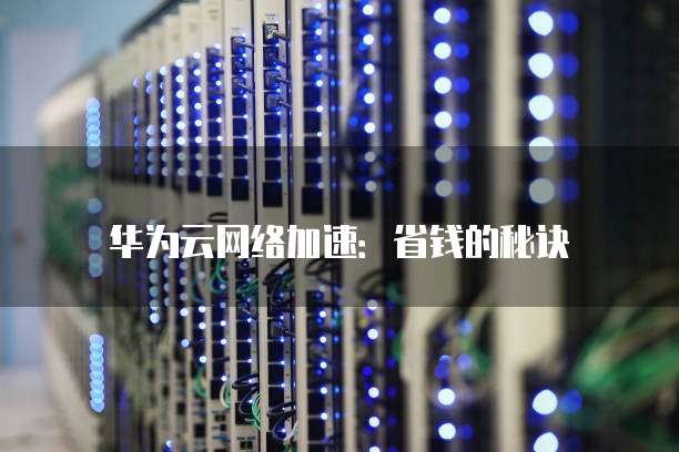 华为云网络加速:省钱的秘诀