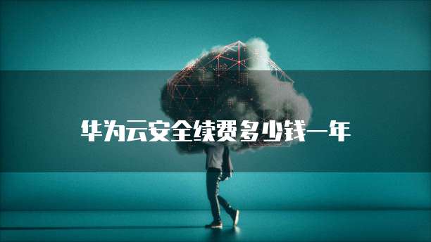 华为云安全续费多少钱一年
