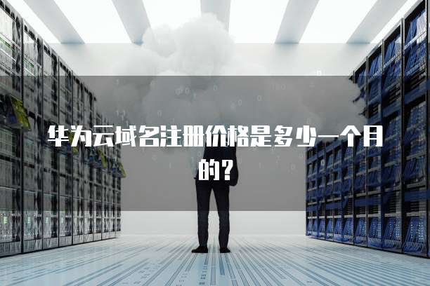 华为云域名注册价格是多少一个月的?