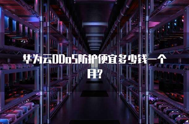 华为云DDoS防护便宜多少钱一个月？