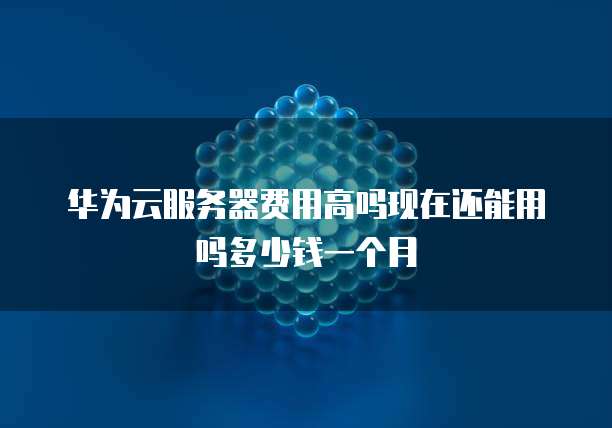 华为云服务器费用高吗现在还能用吗多少钱一个月