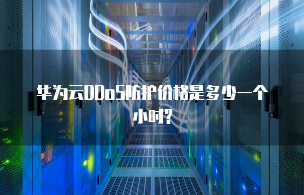 华为云DDoS防护价格是多少一个小时?