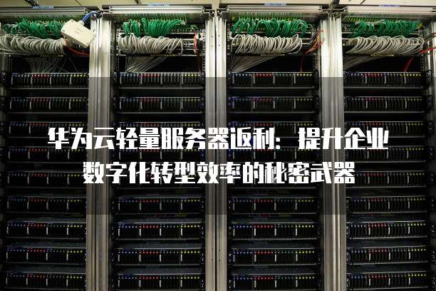 华为云轻量服务器返利:提升企业数字化转型效率的秘密武器