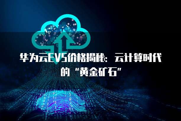 华为云EVS价格揭秘:云计算时代的“黄金矿石”