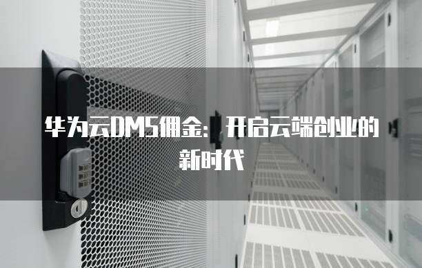 华为云DMS佣金：开启云端创业的新时代