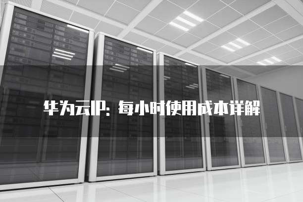 华为云IP: 每小时使用成本详解