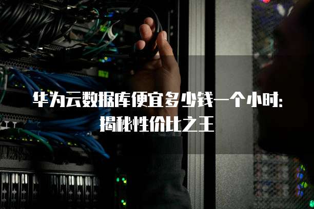 华为云数据库便宜多少钱一个小时：揭秘性价比之王