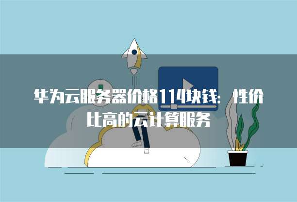 华为云服务器价格114块钱:性价比高的云计算服务