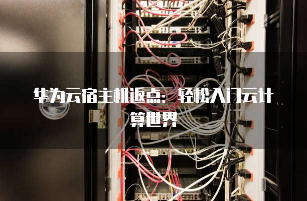 华为云宿主机返点:轻松入门云计算世界