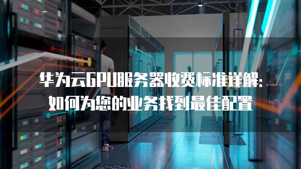 华为云GPU服务器收费标准详解:如何为您的业务找到最佳配置