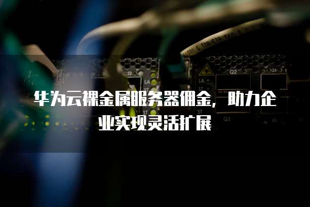 华为云裸金属服务器佣金,助力企业实现灵活扩展