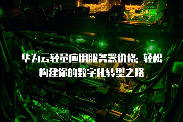 华为云轻量应用服务器价格: 轻松构建你的数字化转型之路