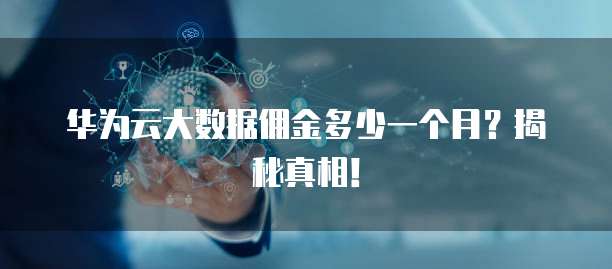 华为云大数据佣金多少一个月?揭秘真相!