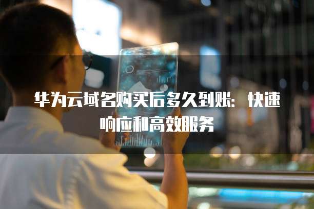 华为云域名购买后多久到账:快速响应和高效服务