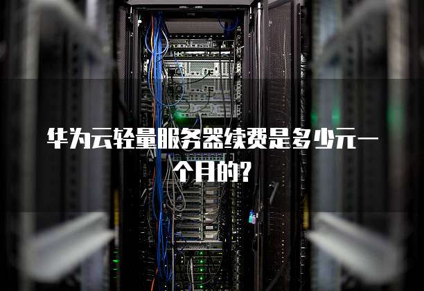 华为云轻量服务器续费是多少元一个月的？